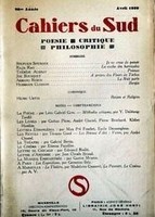 cahiers du sud
                  avril 1939